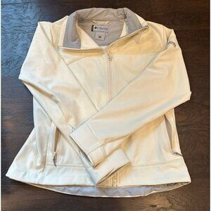 COLUMBIA Jacket Womens l Titanium Full Zip Mock Neck Long Sleeve Ivory